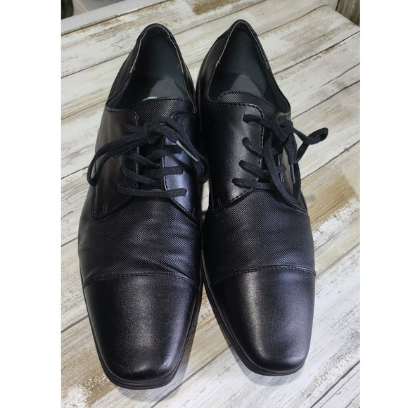 Calvin Klein Other - Calvin Klein Bachman Black Mens Dress Shoes Oxford Lace Up Formal Business 10